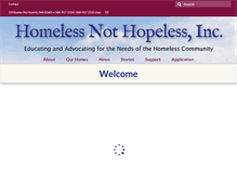 Tablet Screenshot of homelessnothopeless.org